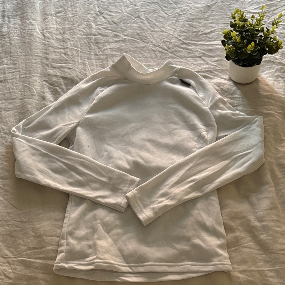 Women's White Long Sleeve Top